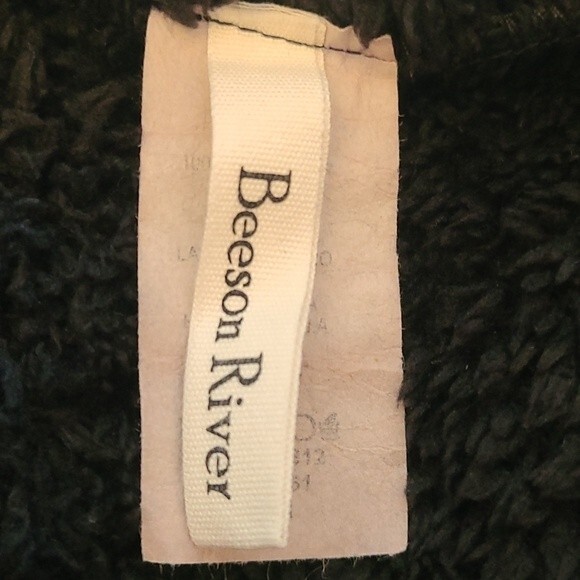 Beeson River Black & Tan Oversized Sherpa Women's Size Small - Picture 7 of 8